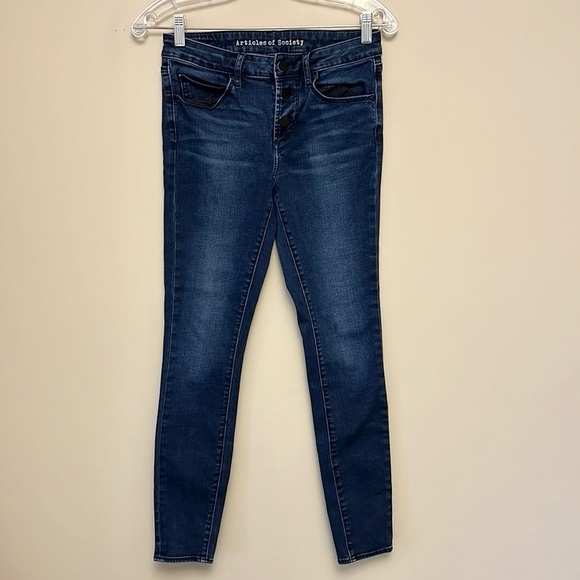 Articles of Society Dark Wash Jeans in Britney Mccloud Size 27 - Picture 3 of 9